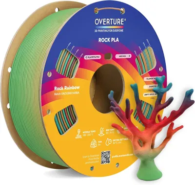 Overture PLA Rock Rainbow - Photo by Overture