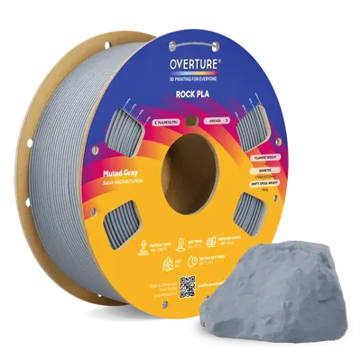 Overture PLA Rock Muted Gray - Photo by Overture