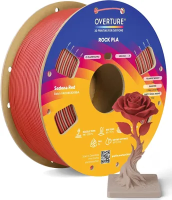 Overture PLA Rock Sedona Red - Photo by Overture
