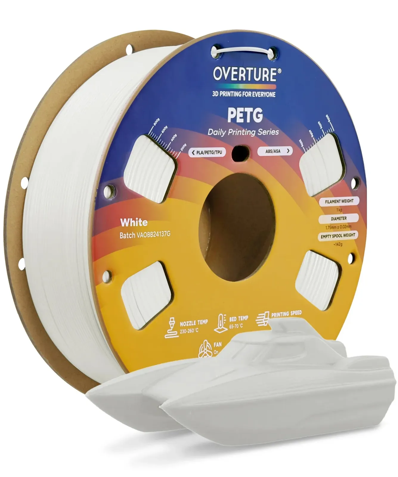 Overture PETG Standard White - Photo by Overture