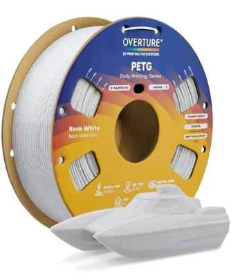 Overture PETG Standard Rock White - Photo by Overture