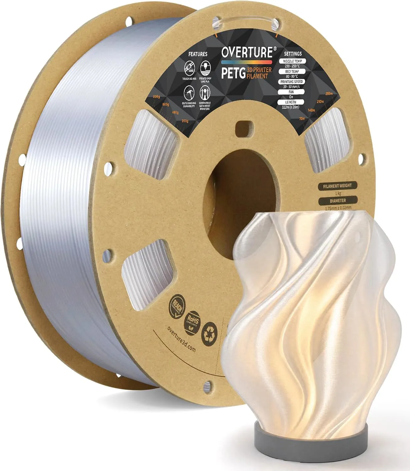 Overture PETG Standard Transparent - Photo by Overture