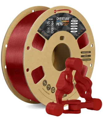 Overture PETG Standard Transparent Red - Photo by Overture