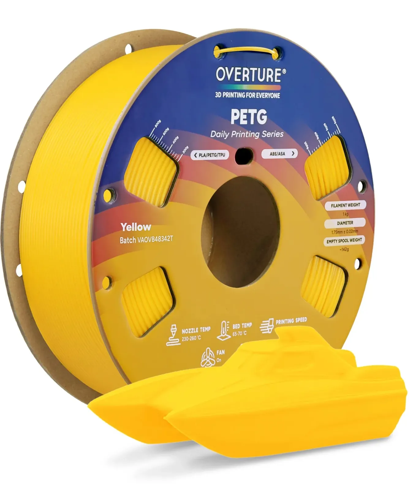Overture PETG Standard Yellow - Photo by Overture