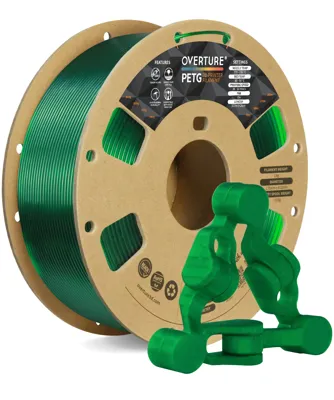 Overture PETG Standard Transparent Green - Photo by Overture