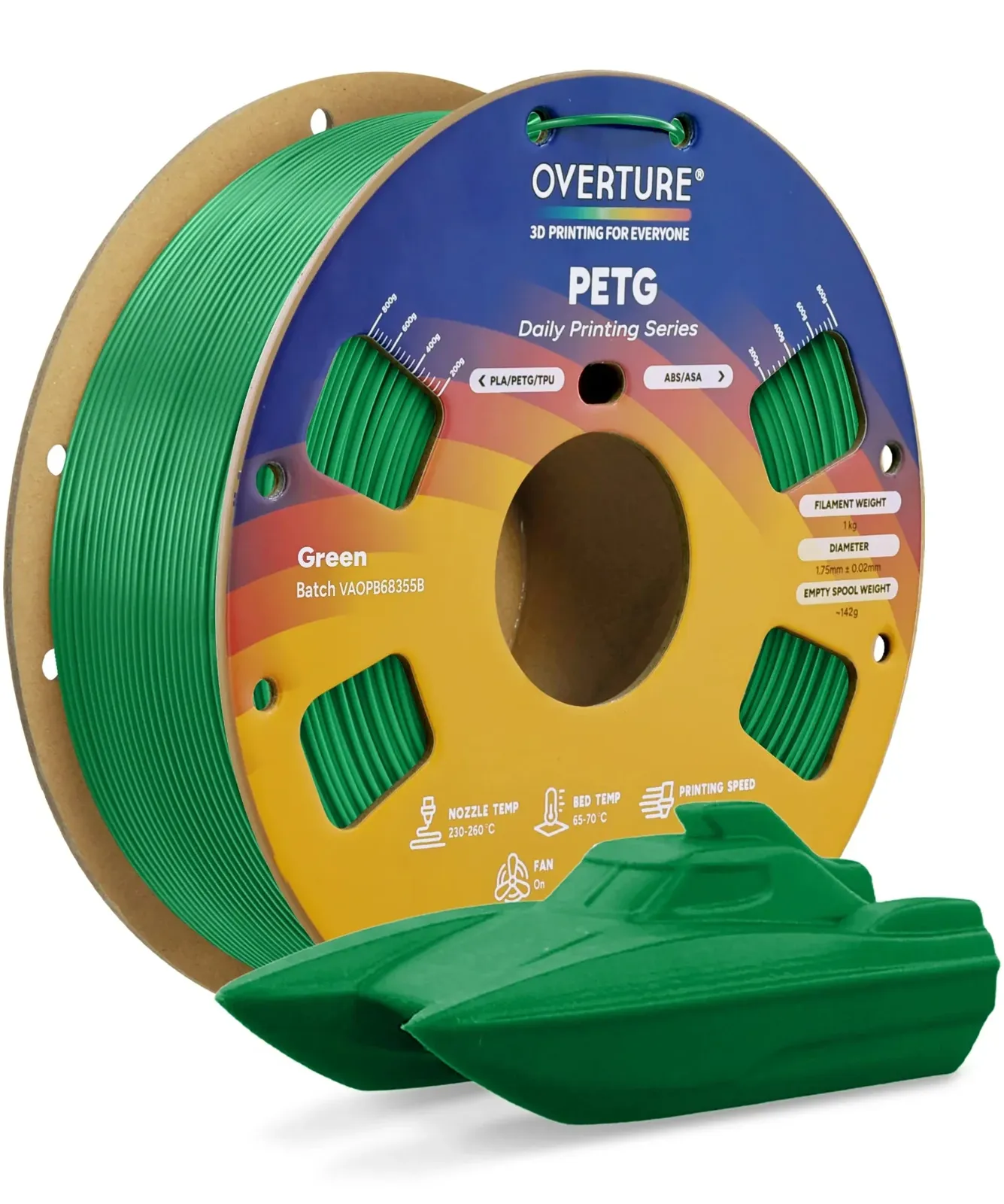 Overture PETG Standard Green - Photo by Overture