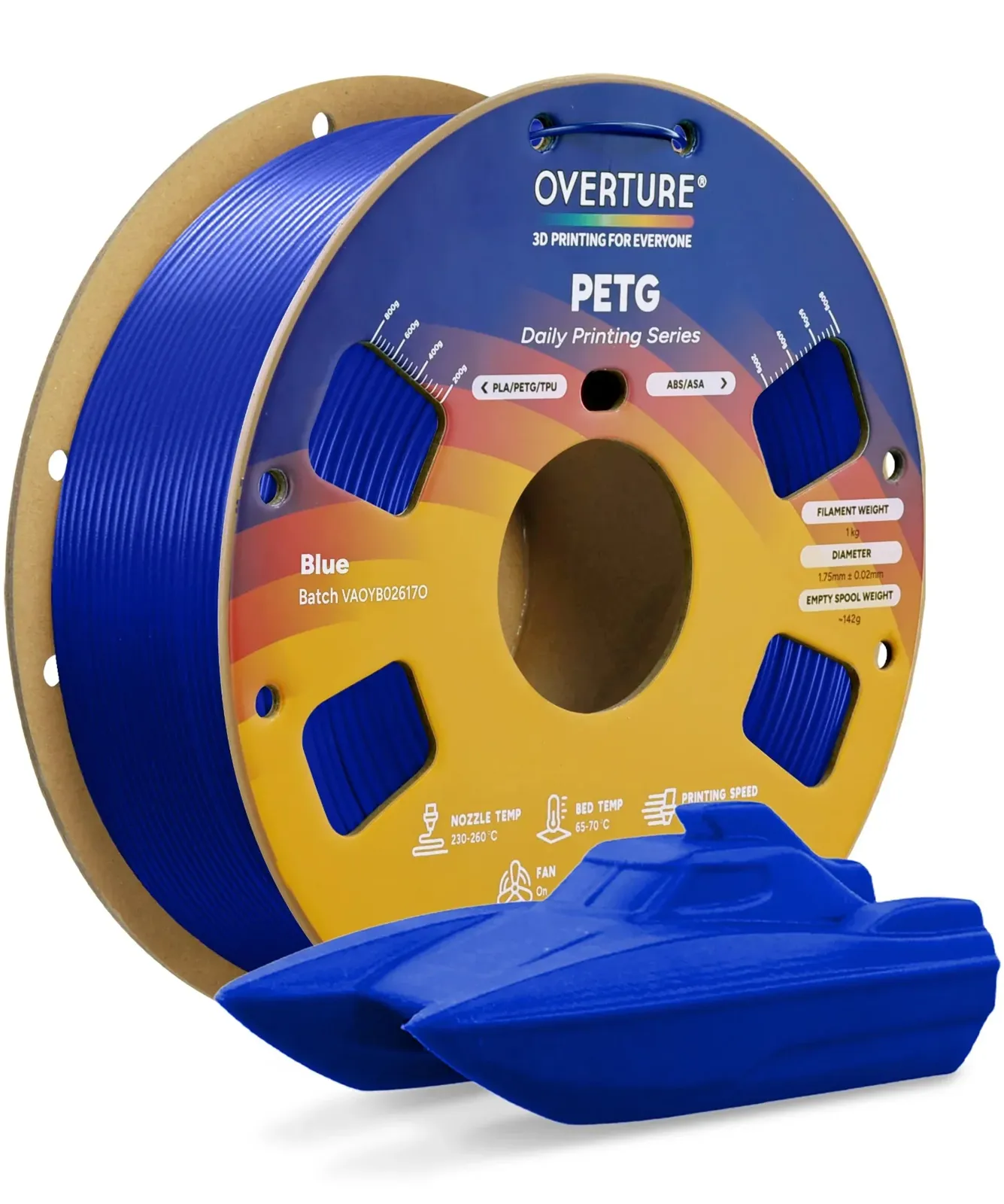 Overture PETG Standard Blue - Photo by Overture