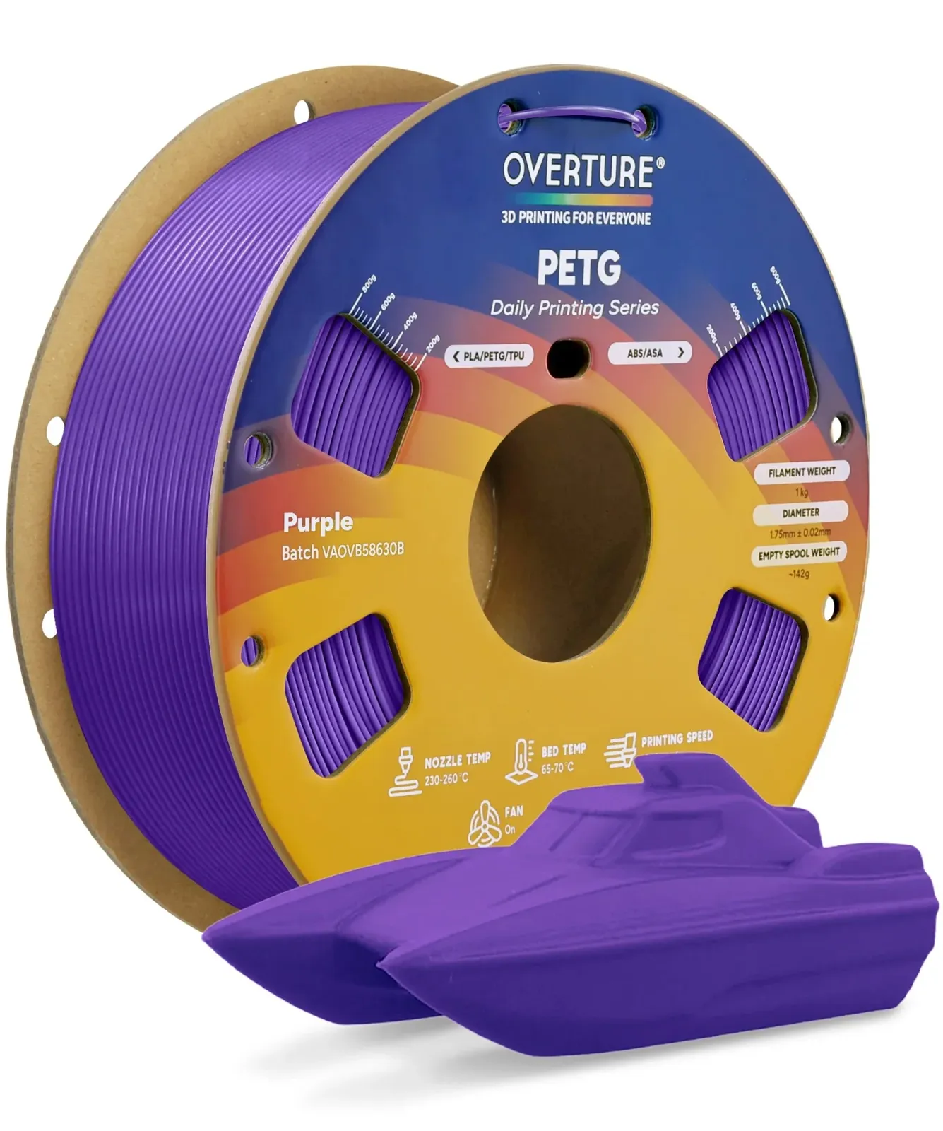 Overture PETG Standard Purple - Photo by Overture