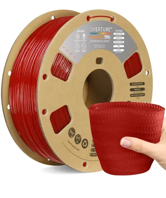 Overture TPU High Speed TPU 95A Translucent Red - Photo by Overture