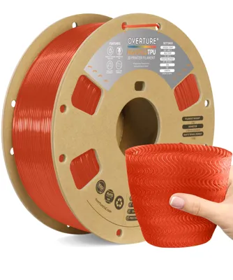 Overture TPU High Speed TPU 95A Translucent Orange - Photo by Overture