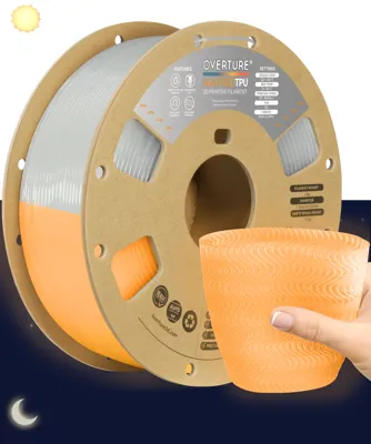 Overture TPU High Speed TPU 95A Luminous Orange - Photo by Overture