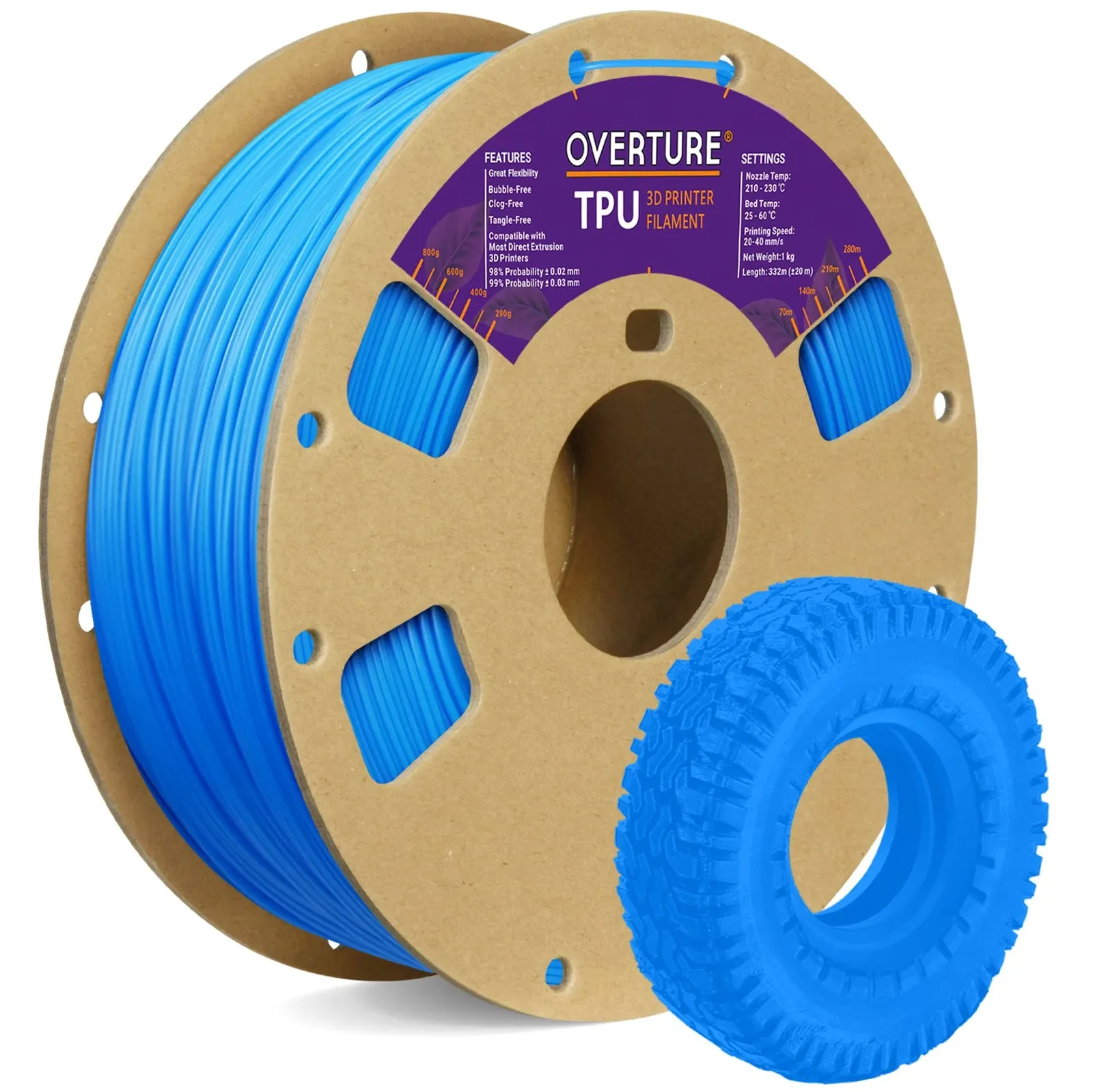 Overture TPU 95A Digital Blue - Photo by Overture