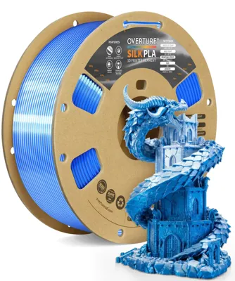 Overture PLA Silk Dual Blue Silver - Photo by Overture