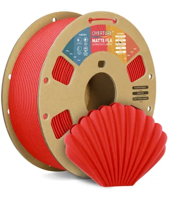 Overture PLA Matte Red - Photo by Overture