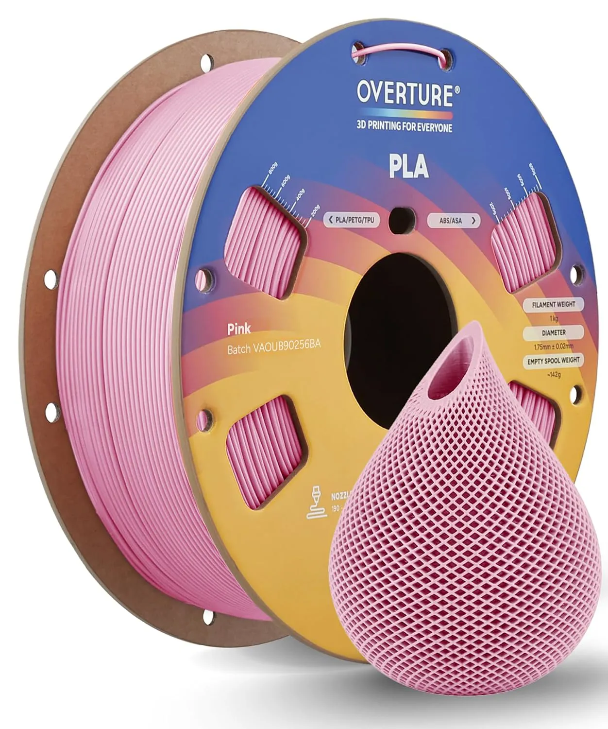 Overture PLA Standard Pink - Photo by Overture