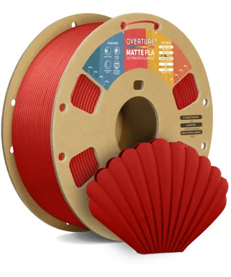 Overture PLA Matte Brick Red - Photo by Overture
