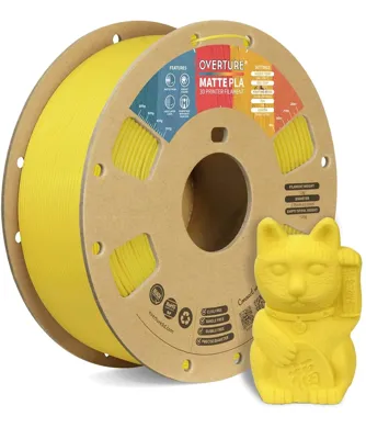 Overture PLA Matte Yellow - Photo by Overture
