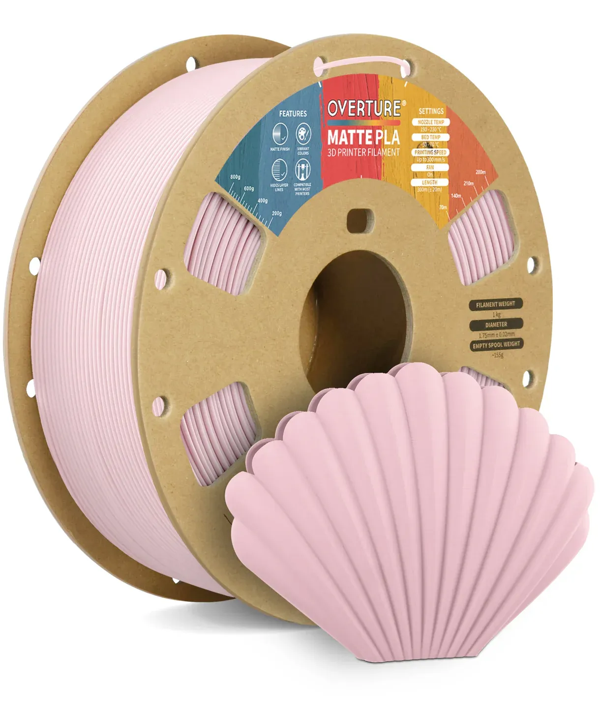 Overture PLA Matte Baby Pink - Photo by Overture