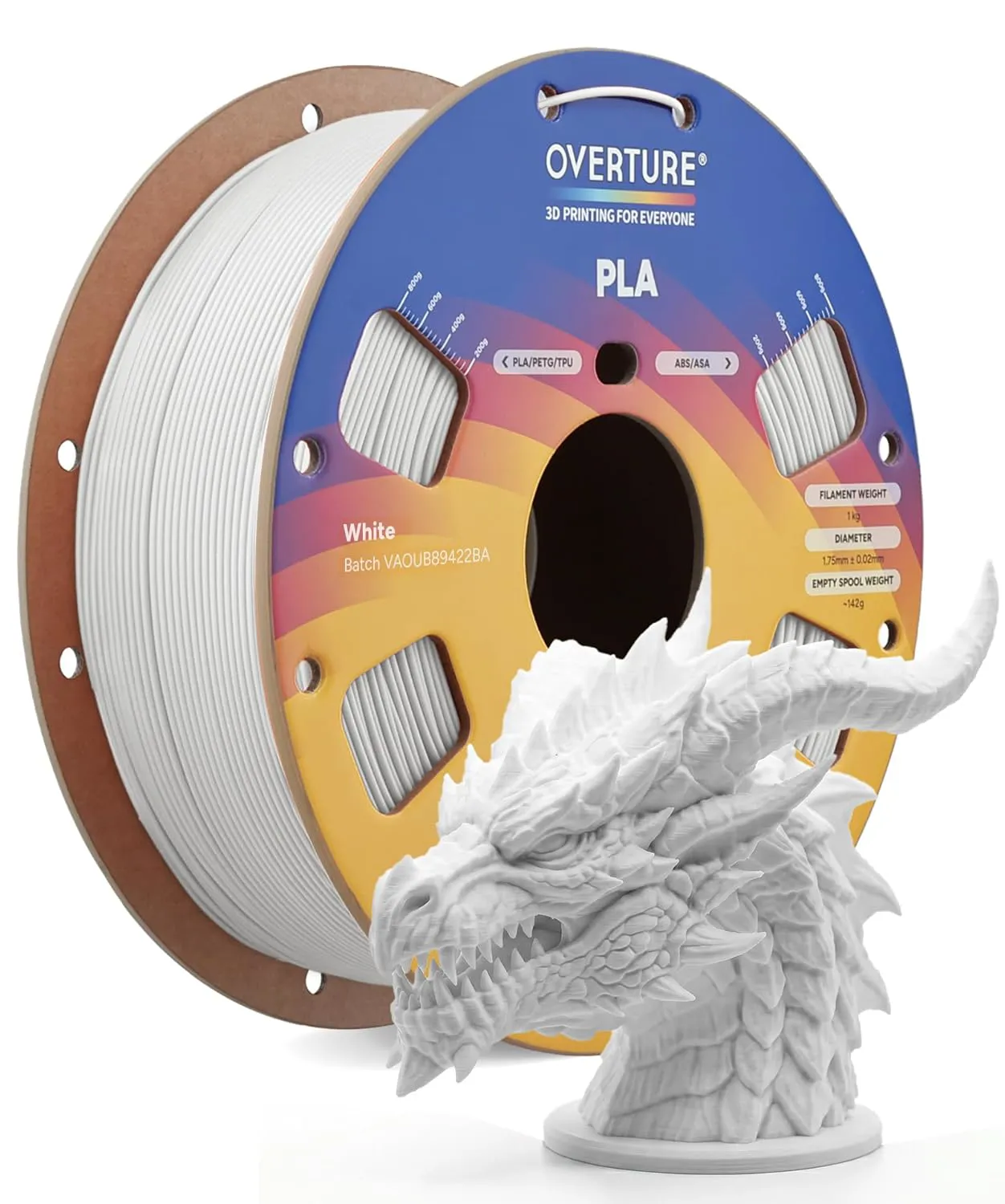 Overture PLA Standard White - Photo by Overture