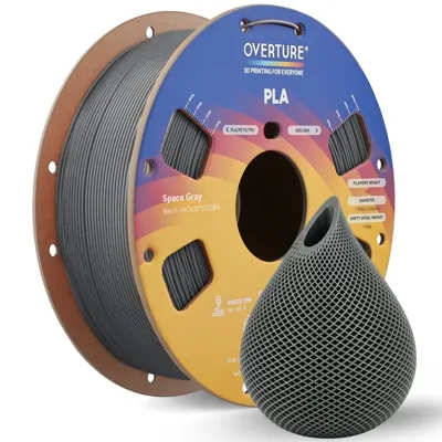 Overture PLA Standard Space Gray - Photo by Overture