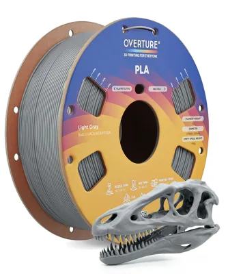 Overture PLA Standard Light Gray - Photo by Overture
